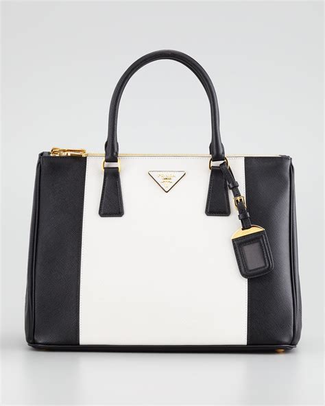 black and white prada bag|prada saffiano bag price.